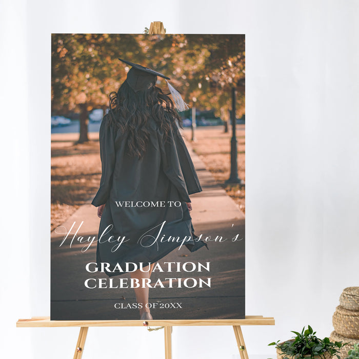 Graduation Welcome Sign With Photo | Grad Welcome Party Poster