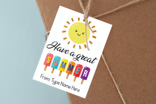 Thank You Gift Tag, gift tag, gift tag printable, editable gift tags, summer gift tag, Have a great summer, teacher summer gift, Teacher Appreciation, Last Day of School, Favor Tags, summer tags, sun gift tags, end of school gift