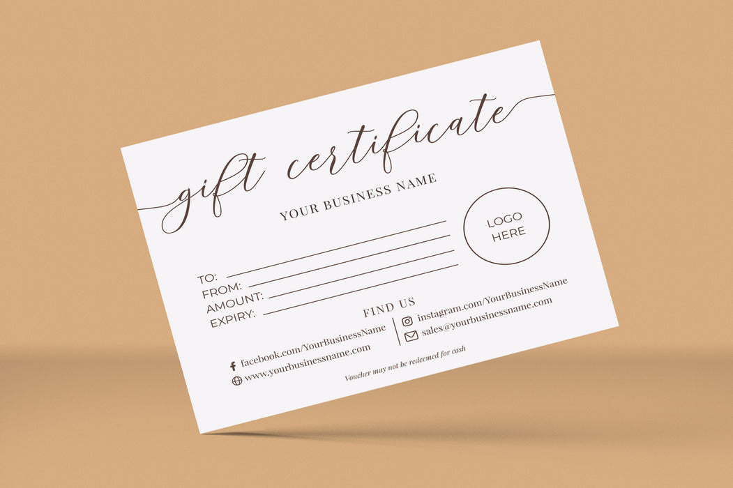 Gift Certificate, Gift Card, DIY Coupons, Printable Gift Cards, Gift Template certificate template, editable template, voucher diy coupons, template printable,  and editable, template with logo, instant download, certificate download