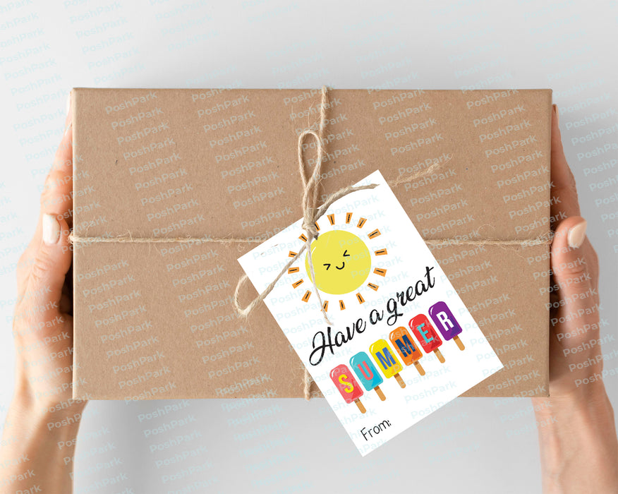 Thank You Gift Tag, gift tag, gift tag printable, editable gift tags, summer gift tag,  Have a great summer, teacher summer gift, End of School Year, Teacher Appreciation, summer tags, end of school gift, treat bag tags, for students
