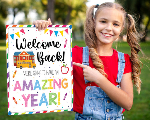 back to school sign, first day of school, First Day of Sign, Classroom Sign, welcome sign, Back to School, Template Printable, teacher welcome sign, teacher sign,  classroom, back to school decor, school sign, welcome printable