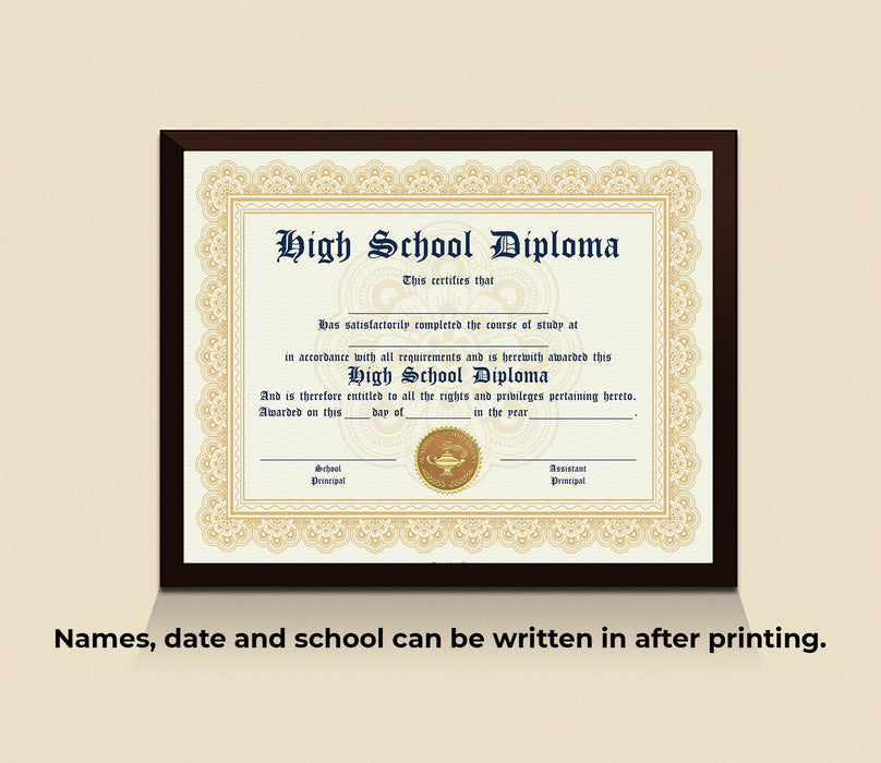 Printable Blank PDF Homeschool High School Diploma Template