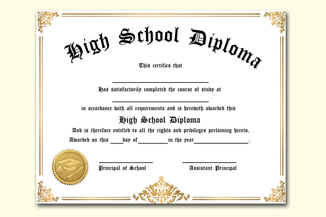 Printable Blank Home School Diploma Template | Diy PDF Home School Certificate