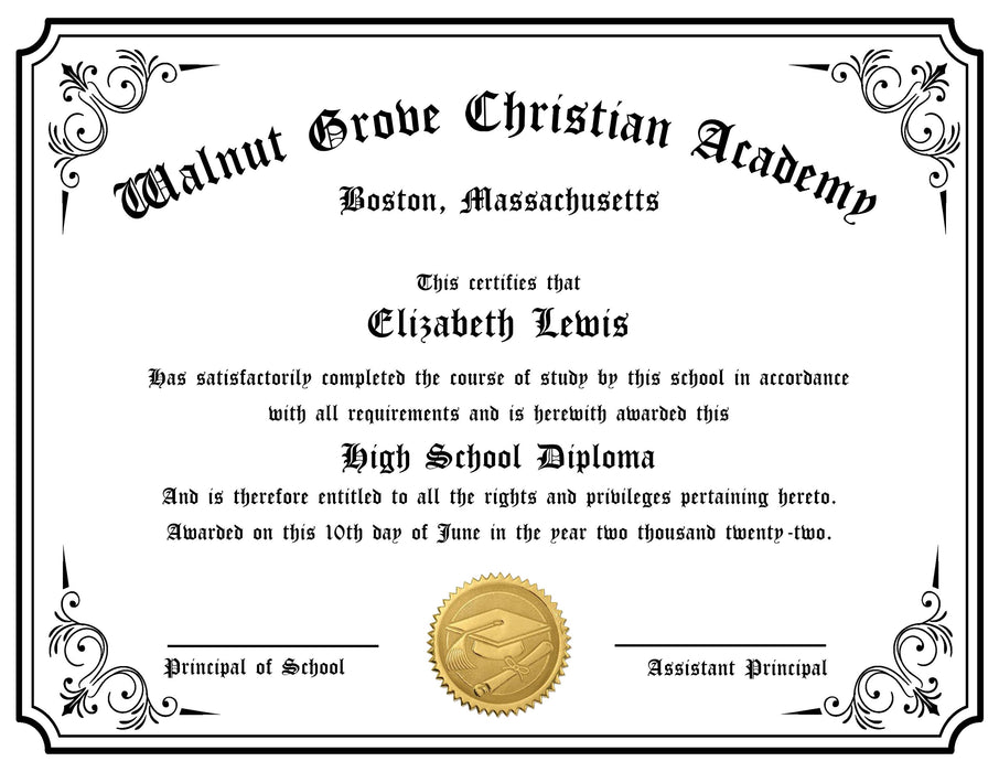 Editable High School Diploma Template, Printable Homeschool Diploma, Graduate Diploma Certificate Download