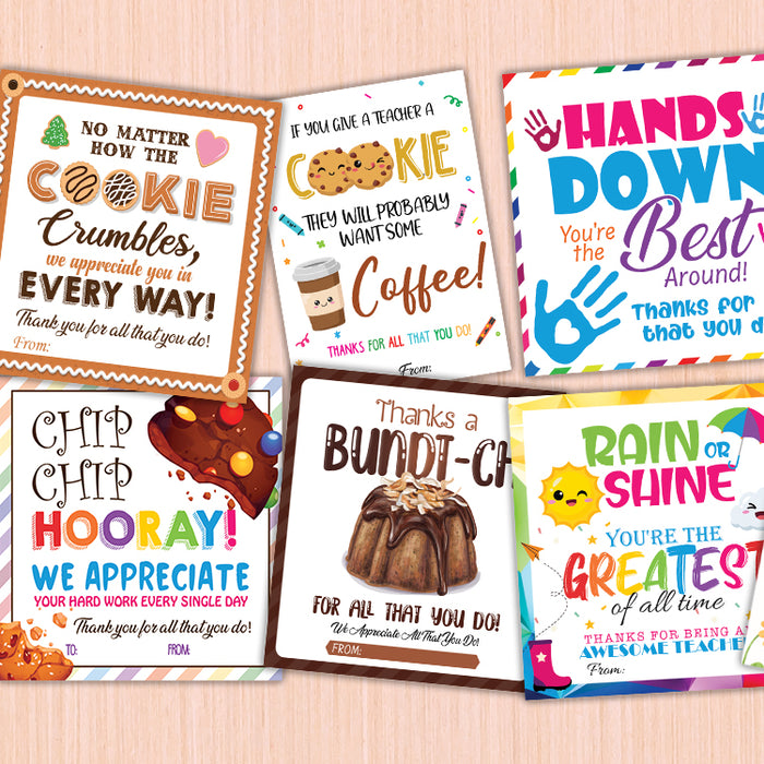 12 Adorable Printable Valentine's Day Gift Tags for Teachers and School Staff