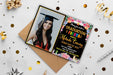 Customizable Fiesta Graduation Party Invitations with Photo | Black Floral Mexican Grad Invite Template