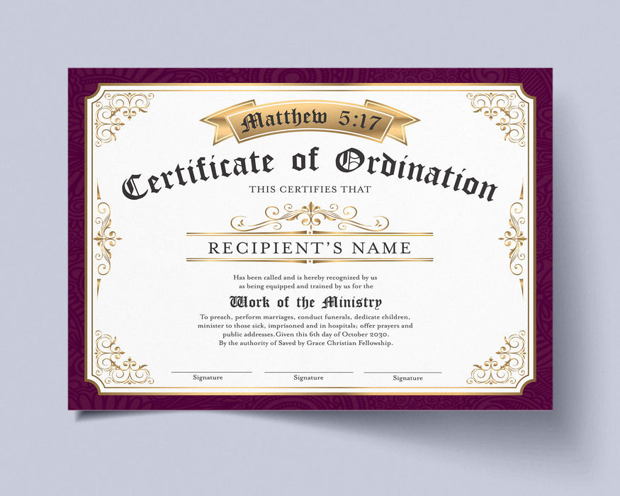 DIY Ordination Certificate Template | Ordained Certificate for Minister, Pastor and Deacon - Posh Park diy-ordination-certificate-template-ordained-certificate-for-minister-pastor-and-deacon-posh-park