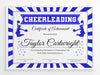 DIY Cheerleading Sport Award Certificate  | Cheerleader Achievement Award Template