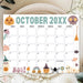 DIY Cute Halloween October Calendar Planner Template