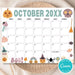 DIY Cute Halloween October Calendar Planner Template