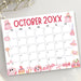 Customizable Digital October Halloween Calendar Planner Template