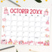 Customizable Digital October Halloween Calendar Planner Template