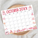 Customizable Digital October Halloween Calendar Planner Template
