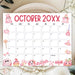 Customizable Digital October Halloween Calendar Planner Template