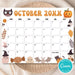 Customizable October Halloween Calendar Planner