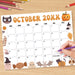 Customizable October Halloween Calendar Planner