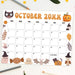 Customizable October Halloween Calendar Planner