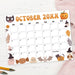 Customizable October Halloween Calendar Planner
