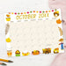 DIY Cute Autumn Harvest October Calendar Template