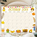 DIY Cute Autumn Harvest October Calendar Template