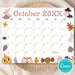 DIY Cute Spooky October Calendar Planner Template