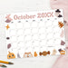 DIY Cute Spooky October Calendar Planner Template