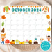 DIY Fall Harvest October Calendar Design