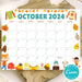 DIY Fall Harvest October Calendar Design