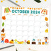 DIY Fall Harvest October Calendar Design