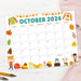 DIY Fall Harvest October Calendar Design