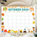 DIY Fall Harvest October Calendar Design