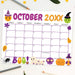 DIY October Cute Halloween Calendar Template