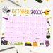 DIY October Halloween Themed Calendar Planner Template