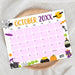 DIY October Halloween Themed Calendar Planner Template