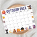 DIY Whimsical October Halloween Calendar Template