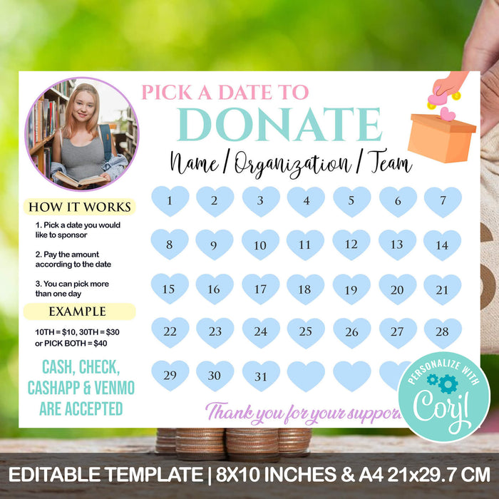 Nonprofit Fundraising Calendar Printables