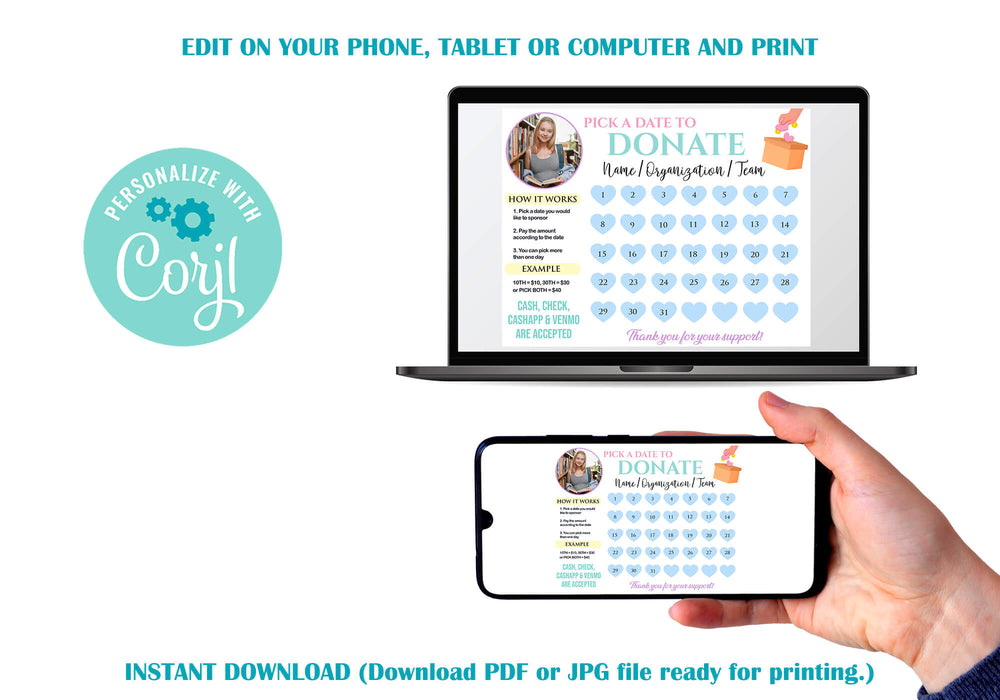 Nonprofit Fundraising Calendar Printables