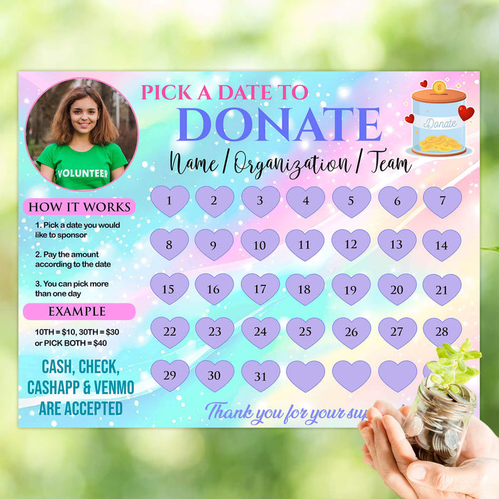 Editable Fundraiser Calendar Template PDF