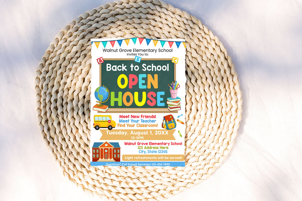 Kindergarten Open House Invitation Printables Free School Open House