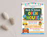 Customizable Back To School Open House Fundraiser Flyer | PTO PTA School Flyer Invitation Template