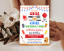 Customizable Birthday BBQ Party Invitation Template | Grill and Chill Barbecue Party Flyer Invite