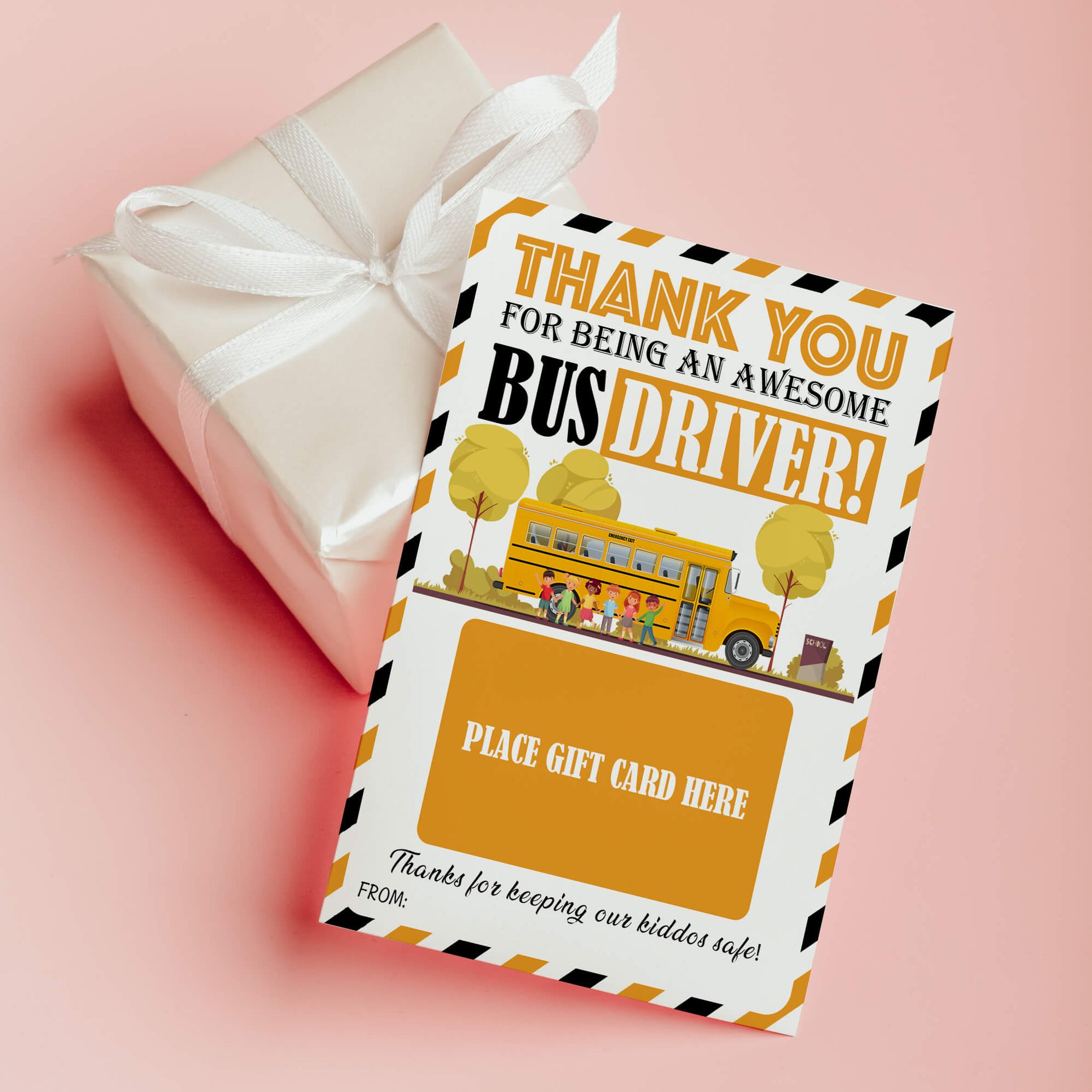 Small Bus Card Customizable Bus Driver Gift Card Holder | School Bus Driver ...