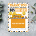 Customizable Bus Driver Gift Card Holder | School Bus Driver Appreciation Gift Card Template