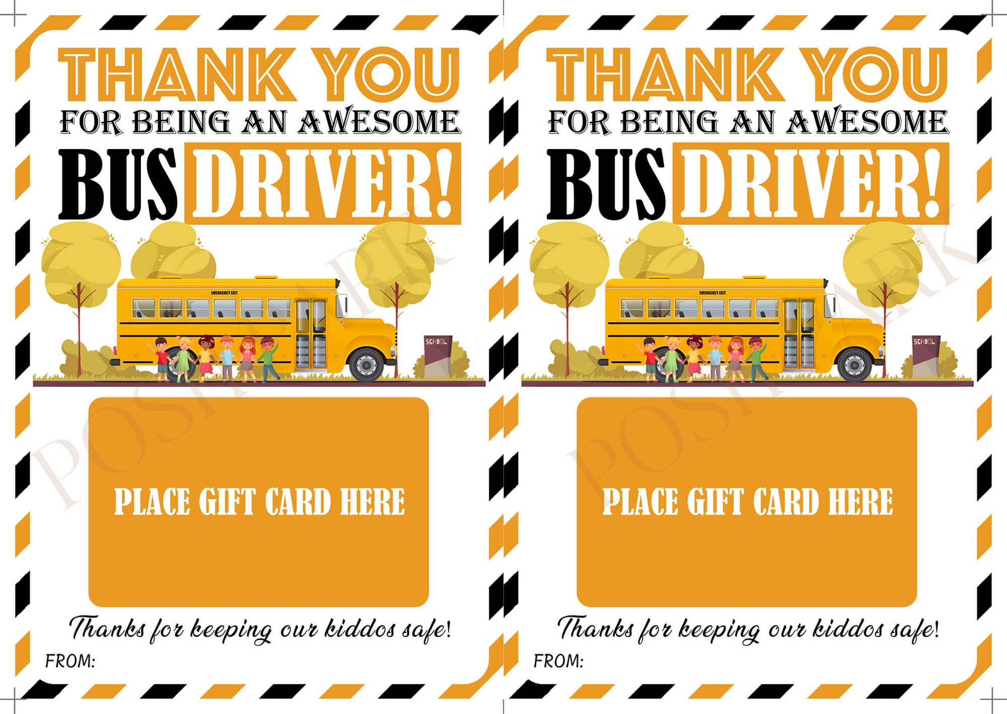 Customizable Bus Driver Gift Card Holder | School Bus Driver ...