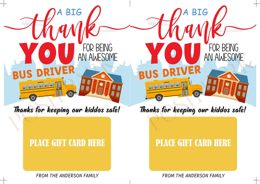 School Bus Driver Gift Card Holder Template | School Bus Driver Appreciation Gift Thank You Card - Posh Park school-bus-driver-gift-card-holder-template-school-bus-driver-appreciation-gift-thank-you-card-posh-park