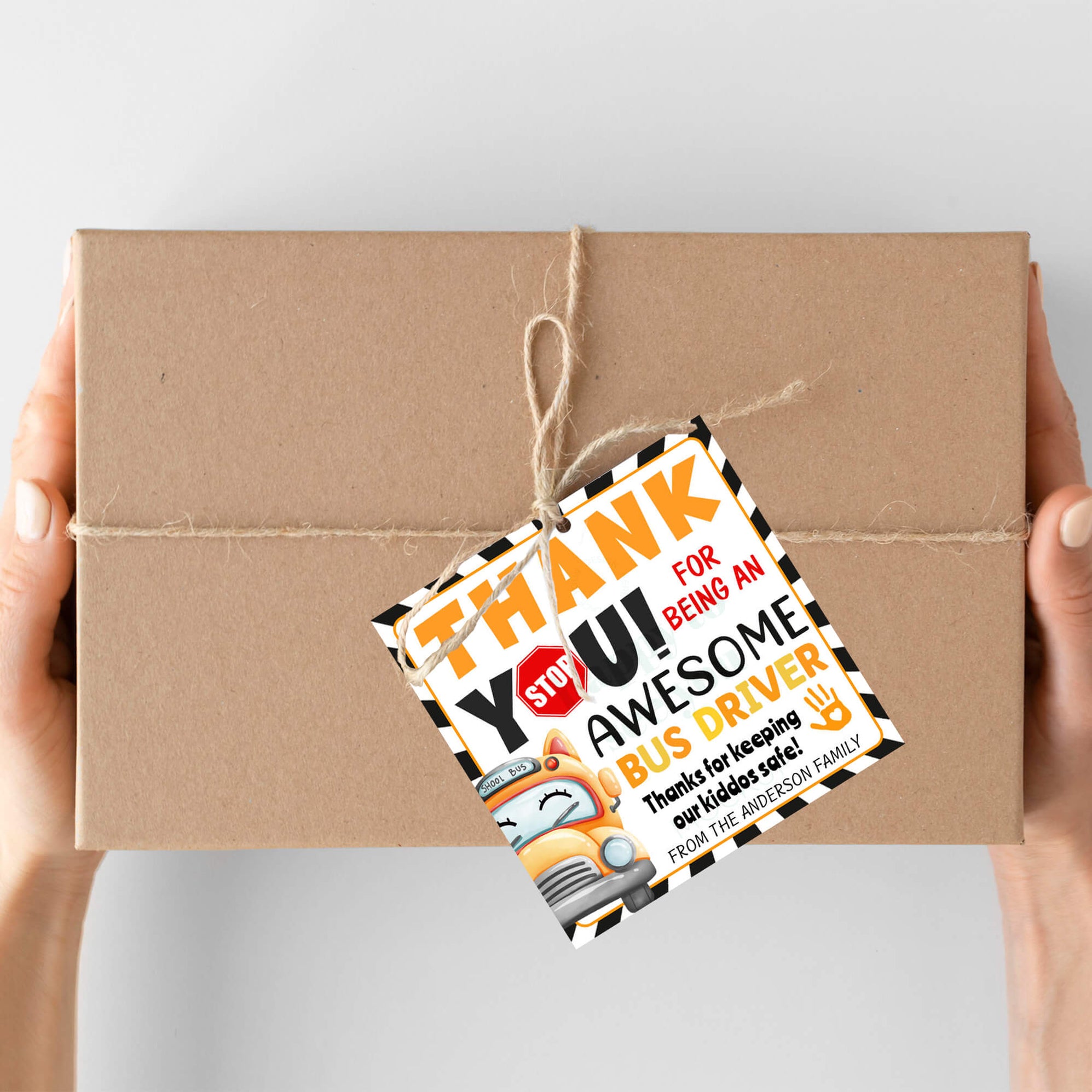 DIY Bus Driver Appreciation Thank You Tag Template | School Bus Driver ...