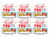 Bus Driver Appreciation Gift Favor Tag | School Bus Driver Thank You Tag Template
