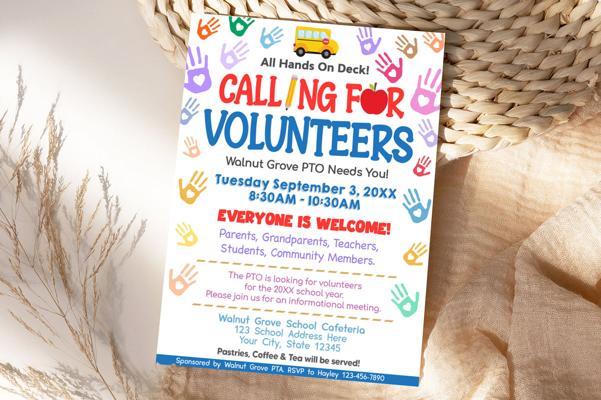 Calling For Volunteers Flyer Template | Editable Volunteer Recruitment ...