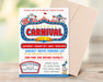 School Carnival Flyer Template | School Circus Party Fundraiser Benefit Event Invite Poster