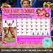 Cheerleading Pick a Date to Donate Fundraising Calendar | Fundraiser Pay The Date Template